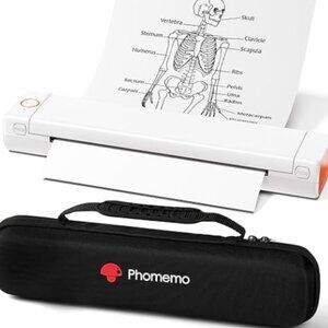 Phomemo Portable Printer - [Upgrade] Portable Printer Wireless for Travel Compat